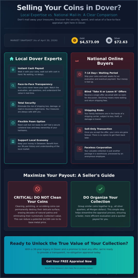 Who Buys Coins Near Me? Comparing Your Best Local Options in Dover, DE