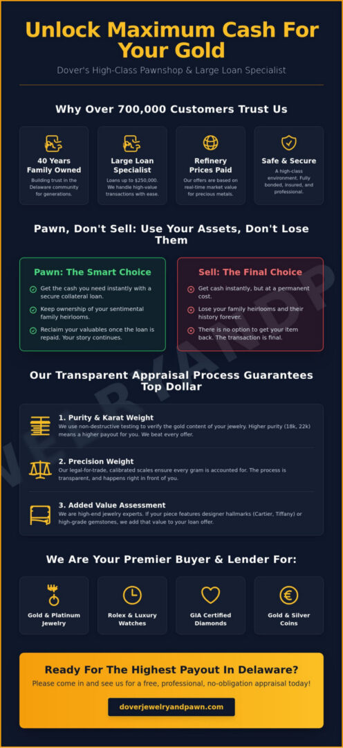 Pawn Your Gold Bracelet in Dover, DE: Get the Highest Cash Loan Today (2026 Guide)