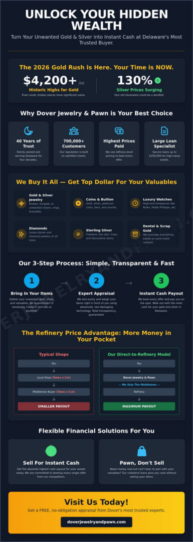 We Buy Gold and Silver in Delaware: Top Prices Paid