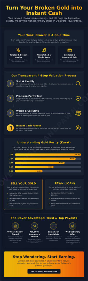 Sell Your Broken Gold for Top Cash in New Castle County